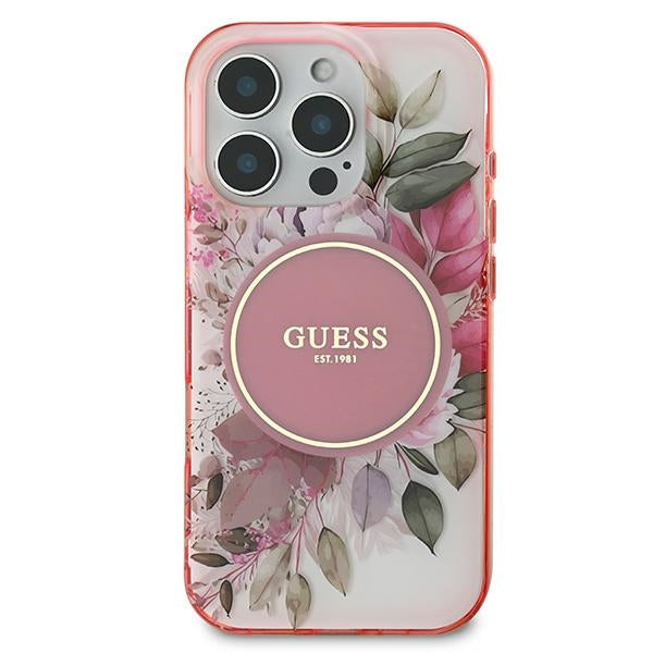 Guess MagSafe dėklas iPhone 16 Pro Max – rožinis
