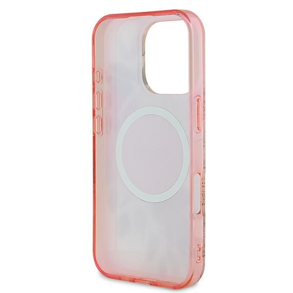 Guess MagSafe dėklas iPhone 16 Pro Max – rožinis
