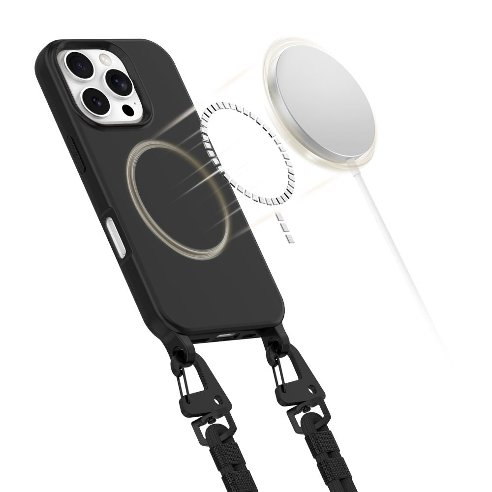 Tech-Protect MagNecklace MagSafe dėklas iPhone 16 Pro Max – juodas -- iPhone 16 Pro Max