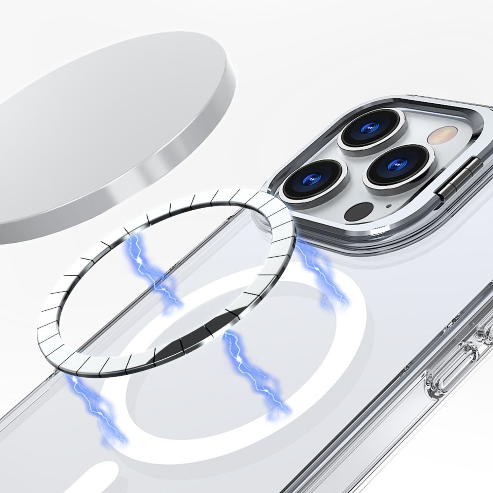 Tech-Protect MagStand MagSafe dėklas iPhone 16 Pro – skaidrus -- iPhone 16 Pro