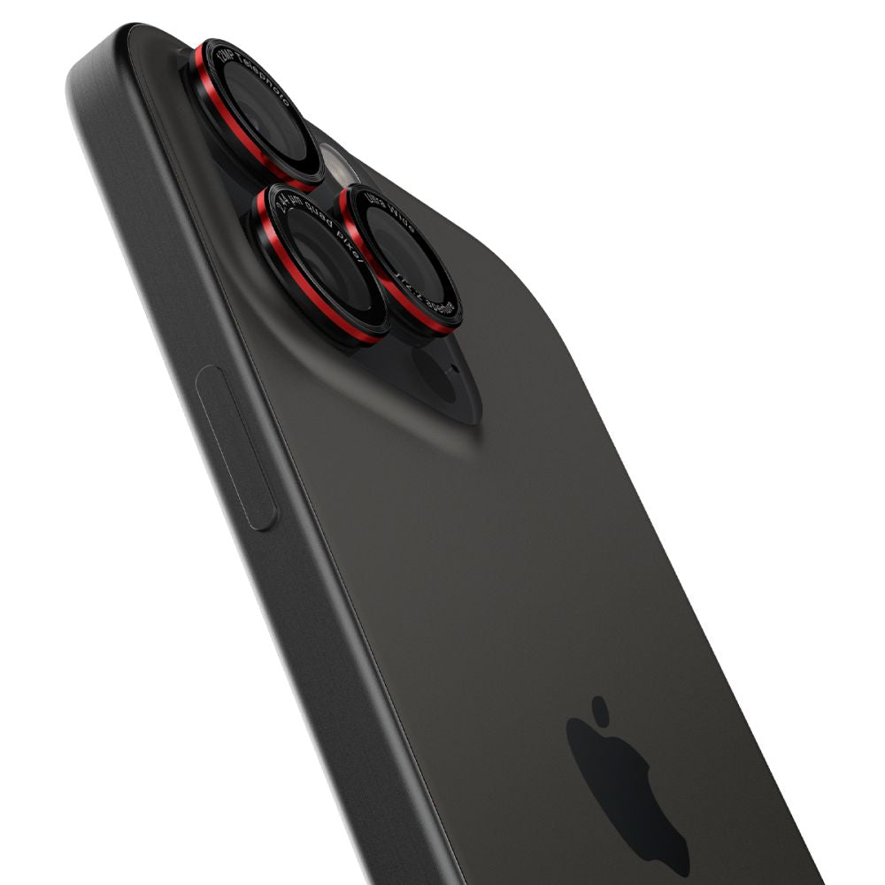 Spigen Optik Pro L-Series kameros lęšių stikliukai iPhone 14–17 Pro/Pro Max – juodi