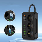 Tech-Protect PC3X6 maitinimo juosta, 3 lizdai 240V + 3xUSB-A + 3xUSB-C, 200 cm – juoda -- Cell phone cables