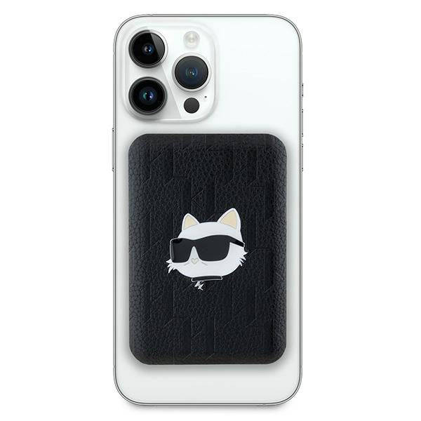 Karl Lagerfeld indukcinė išorinė baterija KLPB5FPGKSCHHK 16W 5000mAh juodas/juodas Choupette Head Pin MagSafe