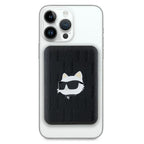 Karl Lagerfeld indukcinė išorinė baterija KLPB5FPGKSCHHK 16W 5000mAh juodas/juodas Choupette Head Pin MagSafe