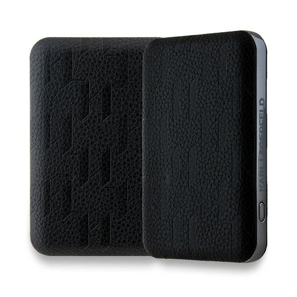 Karl Lagerfeld indukcinė išorinė baterija KLPB5FPGKSCHHK 16W 5000mAh juodas/juodas Choupette Head Pin MagSafe