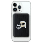 Karl Lagerfeld indukcinė išorinė baterija KLPB5FPGKSKCHK 16W 5000mAh juodas/juodas Karl&Choupette Head Pin MagSafe