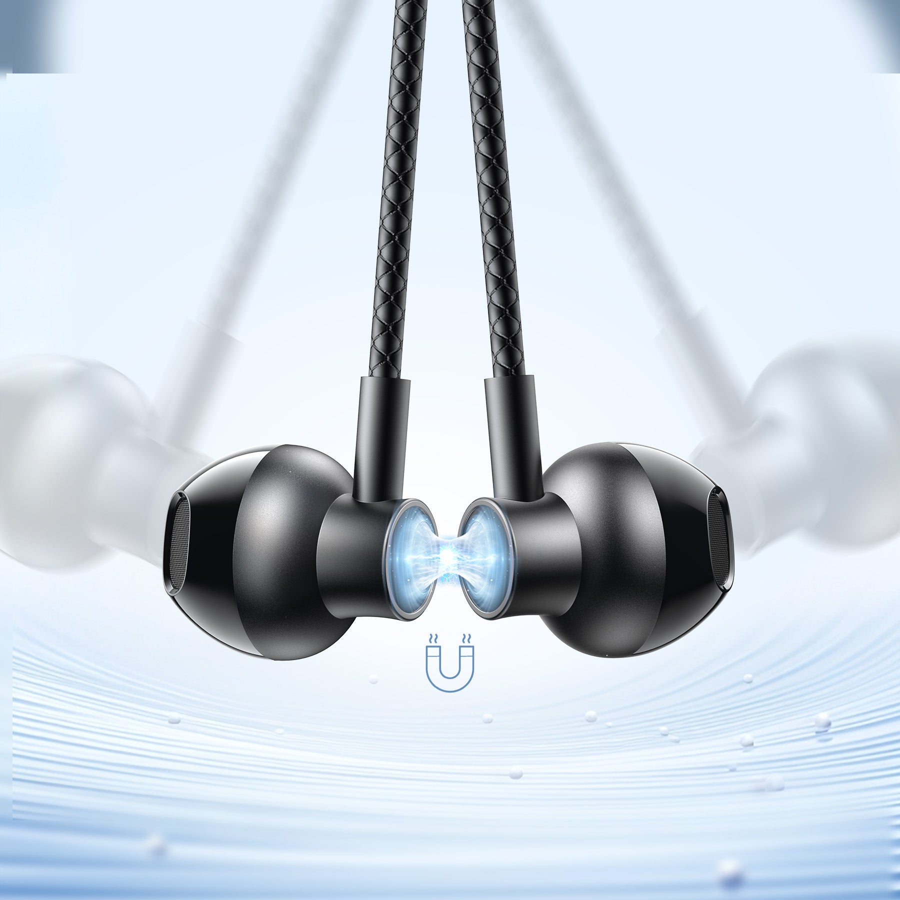Joyroom JR-D8 Bluetooth belaidės ausinės su galvos juostele – juodos