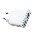 Joyroom JR-TCF14 20W USB-A USB-C itin plonas sieninis įkroviklis - baltas