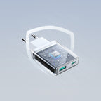 Joyroom JR-TCF14 20W USB-A USB-C itin plonas sieninis įkroviklis - baltas