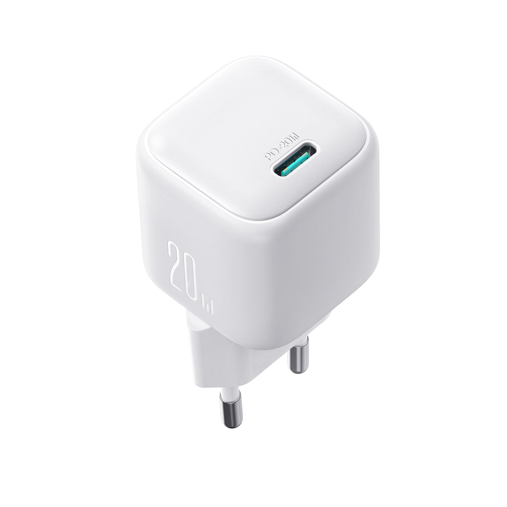 Joyroom JR-TCG08 GaN 20W Power Delivery sieninis įkroviklis - baltas