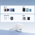 Joyroom JR-TCG08 GaN 20W Power Delivery sieninis įkroviklis - baltas