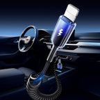 Joyroom S-A43 Crystal-Clear Series 3A USB-A - Lightning spiralinis laidas 1.5m - juodas