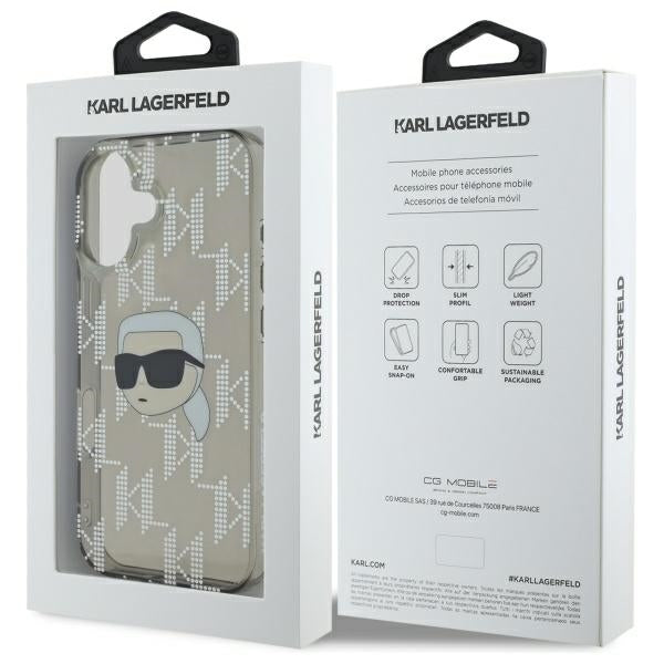 Karl Lagerfeld dėklas iPhone 16 6.1" – juodas