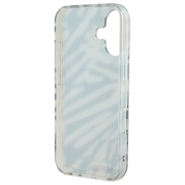 Karl Lagerfeld Zebra dėklas su virvute iPhone 16 – juodas