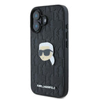 Karl Lagerfeld Monogram dėklas iPhone 16 – juodas