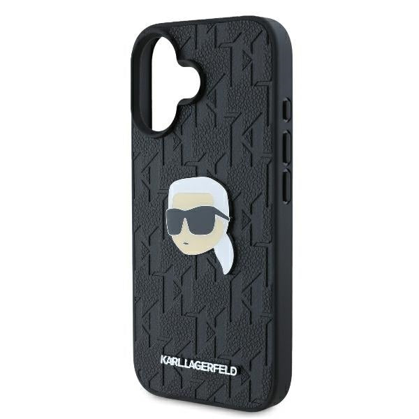Karl Lagerfeld Monogram dėklas iPhone 16 – juodas
