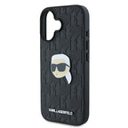 Karl Lagerfeld Monogram dėklas iPhone 16 – juodas