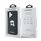 Karl Lagerfeld Monogram dėklas iPhone 16 – juodas