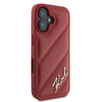 Karl Lagerfeld dygsniuotas dėklas iPhone 16 – raudonas -- iPhone 16