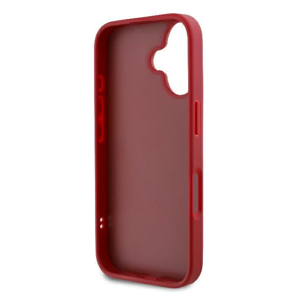 Karl Lagerfeld dygsniuotas dėklas iPhone 16 – raudonas -- iPhone 16
