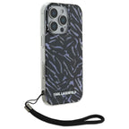 Karl Lagerfeld Zebra dėklas iPhone 16 Pro Max – violetinis
