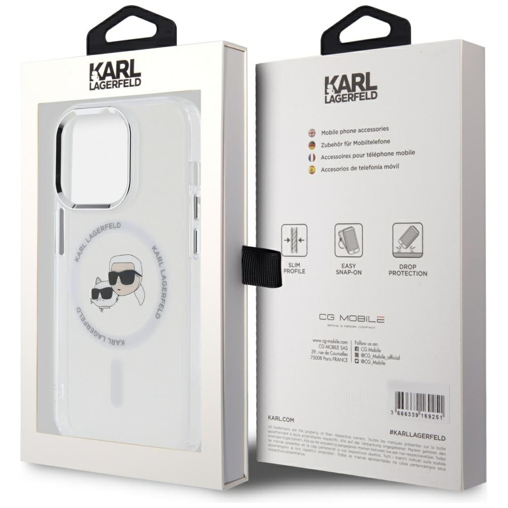 Karl Lagerfeld MagSafe dėklas iPhone 14 Pro – baltas -- iPhone 14 Pro