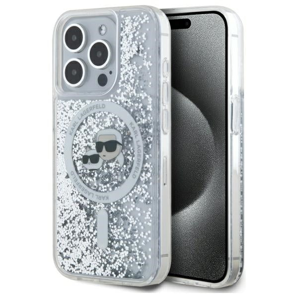 Karl Lagerfeld MagSafe dėklas iPhone 15 Pro – skaidrus