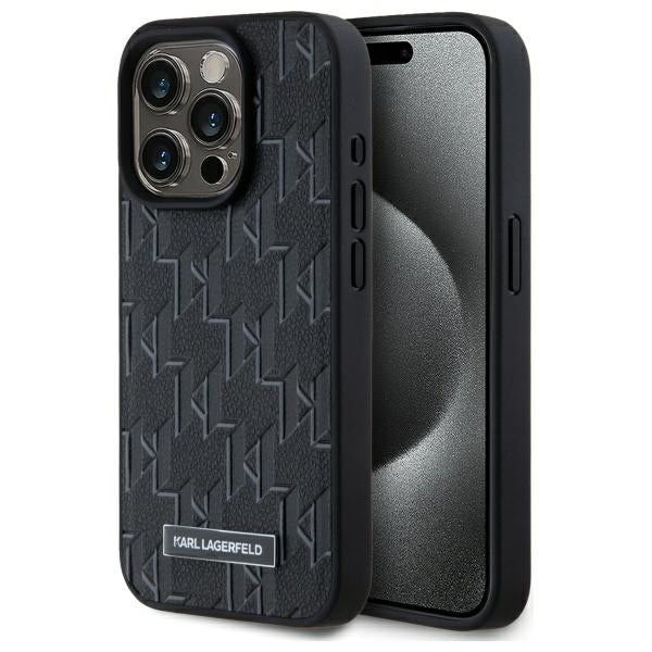 Karl Lagerfeld odinis MagSafe dėklas iPhone 15 Pro – juodas