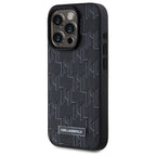 Karl Lagerfeld odinis MagSafe dėklas iPhone 15 Pro – juodas