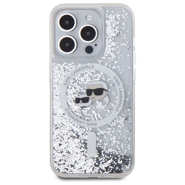 Karl Lagerfeld blizgus MagSafe dėklas iPhone 15 Pro Max