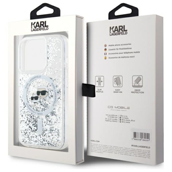 Karl Lagerfeld blizgus MagSafe dėklas iPhone 15 Pro Max