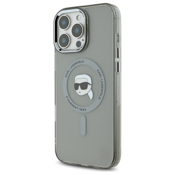 Karl Lagerfeld MagSafe dėklas iPhone 16 Pro – juodas