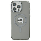 Karl Lagerfeld MagSafe dėklas iPhone 16 Pro – juodas