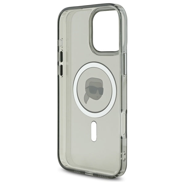 Karl Lagerfeld MagSafe dėklas iPhone 16 Pro – juodas