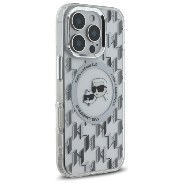 Karl Lagerfeld MagSafe dėklas iPhone 16 Pro – skaidrus