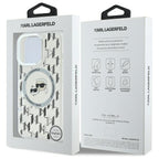 Karl Lagerfeld MagSafe dėklas iPhone 16 Pro – skaidrus