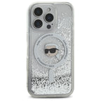 Karl Lagerfeld skaidrus MagSafe dėklas iPhone 16 Pro