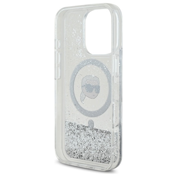 Karl Lagerfeld skaidrus MagSafe dėklas iPhone 16 Pro