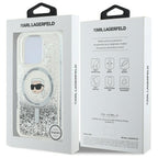 Karl Lagerfeld skaidrus MagSafe dėklas iPhone 16 Pro