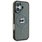 Karl Lagerfeld MagSafe dėklas iPhone 16 Plus – juodas -- iPhone 16 Plus