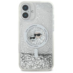 Karl Lagerfeld MagSafe dėklas iPhone 16 Plus – skaidrus, blizgus -- iPhone 16 Plus