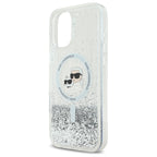 Karl Lagerfeld MagSafe dėklas iPhone 16 Plus – skaidrus, blizgus -- iPhone 16 Plus