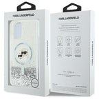 Karl Lagerfeld MagSafe dėklas iPhone 16 Plus – skaidrus, blizgus -- iPhone 16 Plus