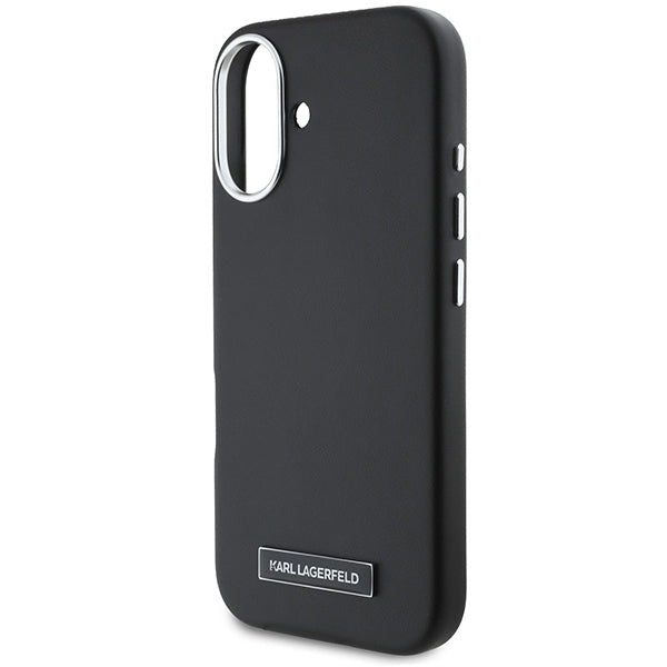 Karl Lagerfeld MagSafe dėklas iPhone 16 Plus – juodas