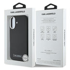 Karl Lagerfeld MagSafe dėklas iPhone 16 Plus – juodas