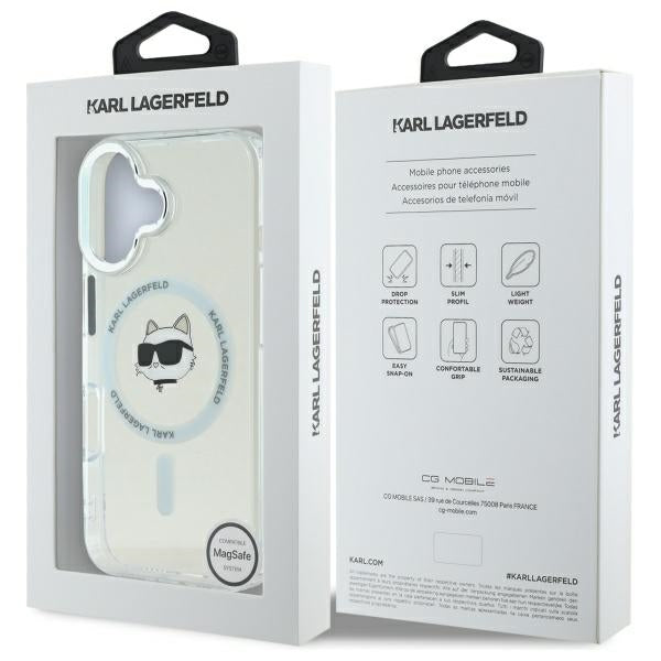 Karl Lagerfeld MagSafe dėklas iPhone 16 – baltas -- iPhone 16