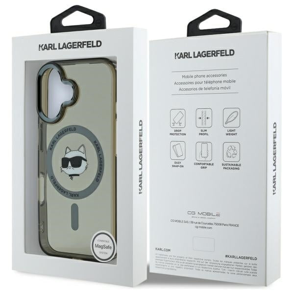 Karl Lagerfeld MagSafe dėklas iPhone 16 – juodas -- iPhone 16