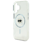 Karl Lagerfeld MagSafe dėklas iPhone 16 – baltas