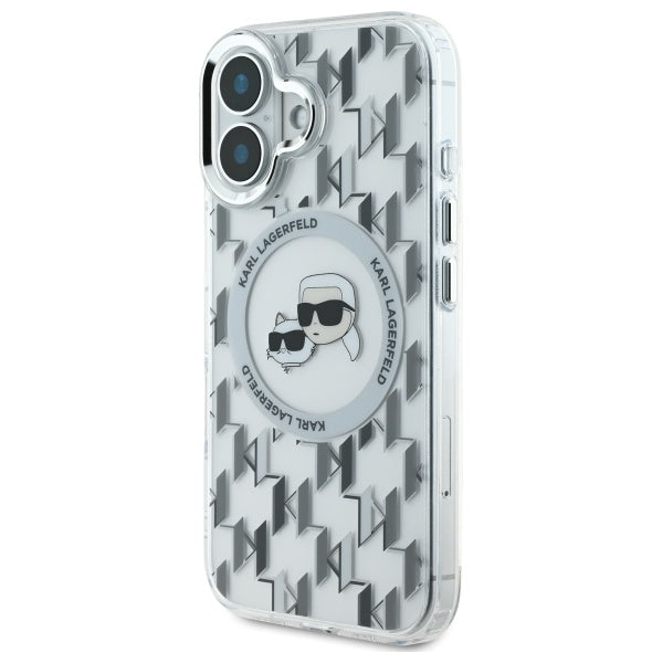 Karl Lagerfeld MagSafe dėklas iPhone 16 – skaidrus