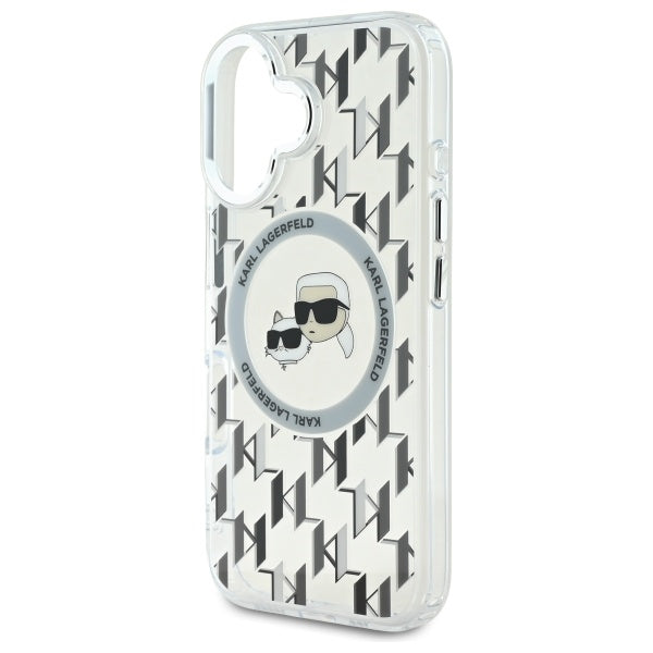 Karl Lagerfeld MagSafe dėklas iPhone 16 – skaidrus